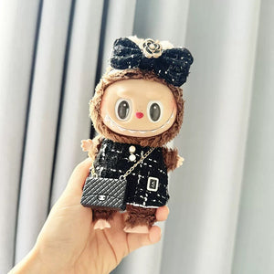 Labubu doll clothes 17cm heart-warming macaron face Rabu cloth baby clothes dress up