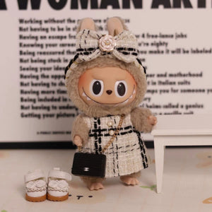 Labubu doll clothes 17cm heart-warming macaron face Rabu cloth baby clothes dress up