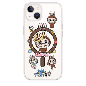 Magnetic iPhone15pro max phone case cartoon 16 cute labubu