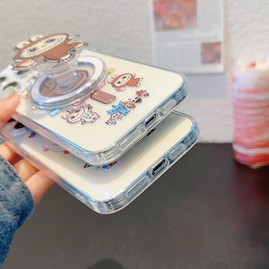 Magnetic iPhone15pro max phone case cartoon 16 cute labubu