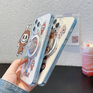 Magnetic iPhone15pro max phone case cartoon 16 cute labubu