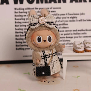 Labubu doll clothes 17cm heart-warming macaron face Rabu cloth baby clothes dress up