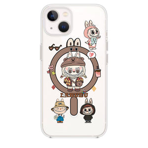 Magnetic iPhone15pro max phone case cartoon 16 cute labubu