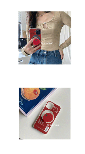 RuanRaun Tomato Phone Case+Free Grip Holder
