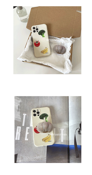 Ruanraun Garlic Phone Case+Free Grip Holder