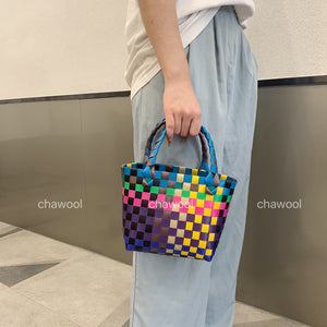 CHACHA Handmade Bamboo Woven Market Tote