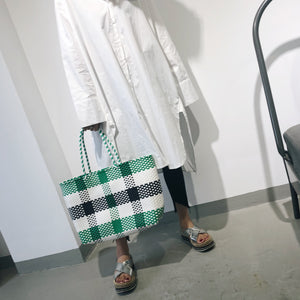 CHACHA  Handmade Check Beach Tote