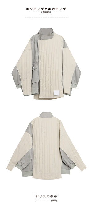 CSC BOUTIQUE GREY CONTRAST QUILTED JACKET