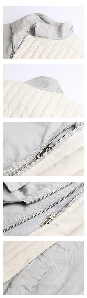 CSC BOUTIQUE GREY CONTRAST QUILTED JACKET