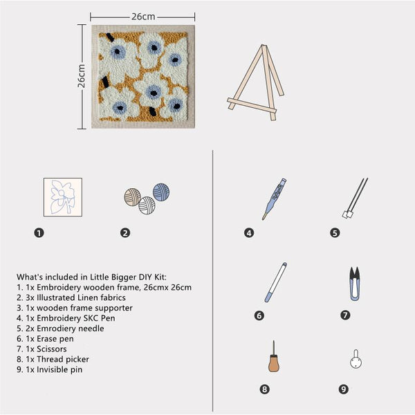 Load image into Gallery viewer, Little bigger DIY - Marimekko inspired Embroidery Kit