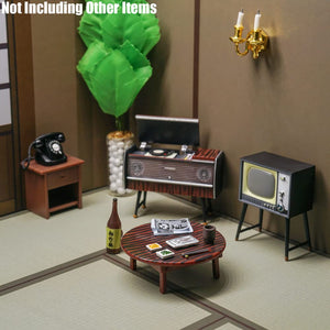 Minimum World 1:24 Showa Era 6xPieces Furnitures