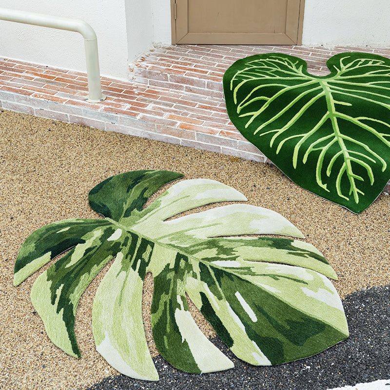 monstera plant rug Miyake