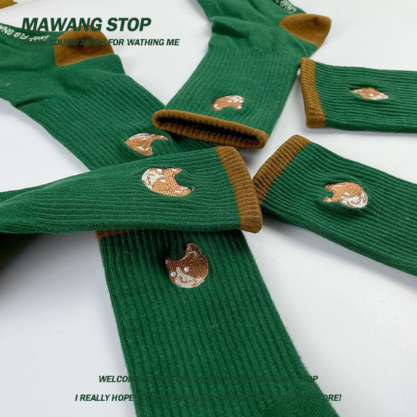 Load image into Gallery viewer, RACA Green Cat Socks