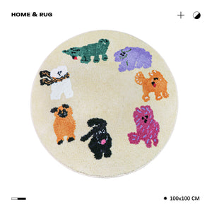 CeeMee Designer Rug - Quirky Dogs