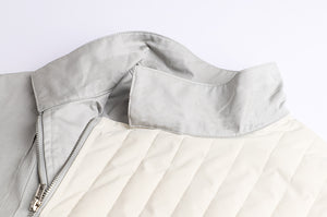 CSC BOUTIQUE GREY CONTRAST QUILTED JACKET