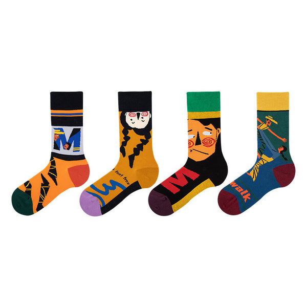 Load image into Gallery viewer, Illusion - Colored Face Socks