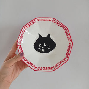 Miyake Black Meow with Ramen bowl