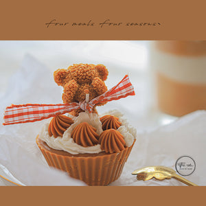 FMFS - Cupcake Candle with Little Teddy Bear