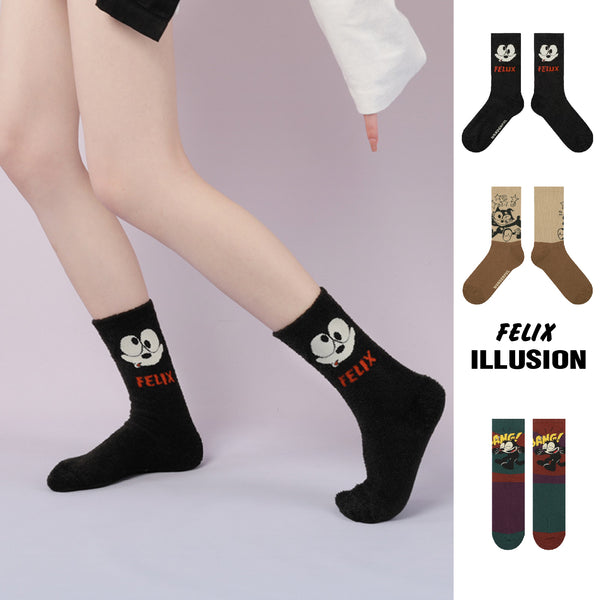 Load image into Gallery viewer, Illusion - Felix the Cat Socks