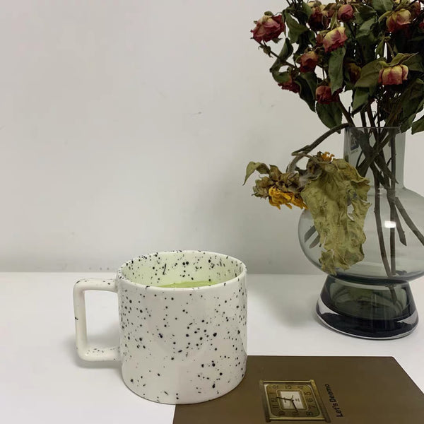 Load image into Gallery viewer, HNN design - Ink Dots Mug with Squre handle