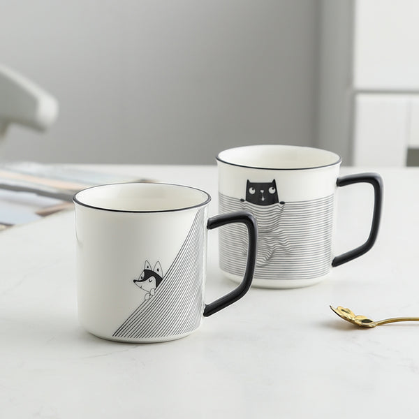 Load image into Gallery viewer, WWF Donation - RACA Meow & Foxy Handdrawing Ceramic Mugs