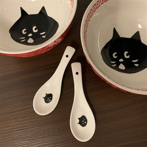 Miyake Black Meow with Ramen bowl
