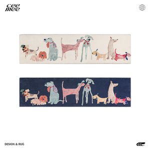 CeeMee Designer Rug - Lucky Dogs Bedside Rug