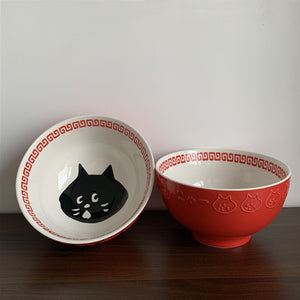 Miyake Black Meow with Ramen bowl