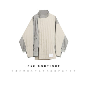 CSC BOUTIQUE GREY CONTRAST QUILTED JACKET