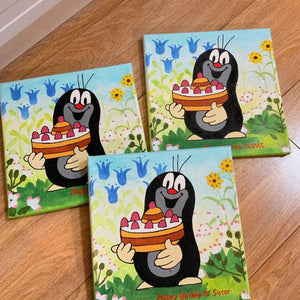Little Mole Maulwurf - handpainted,made to order