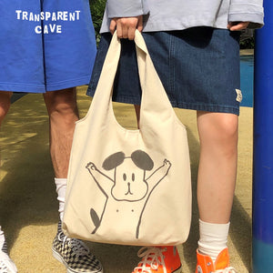 AKITTO x Transparent Cave Happy Dog Tote Bag