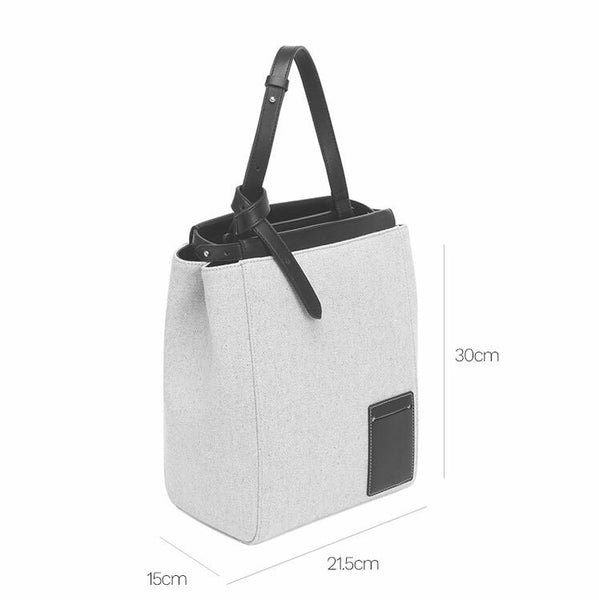 Load image into Gallery viewer, HANGUER Contrast Canvas Tote Bag
