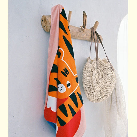 I Love Granny Tiger Beach Towels