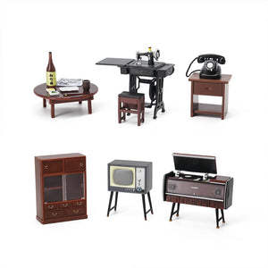 Minimum World 1:24 Showa Era 6xPieces Furnitures