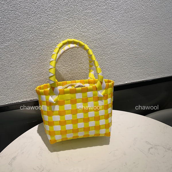 Load image into Gallery viewer, CHAWOOL  Handmade Bamboo Woven Market Tote
