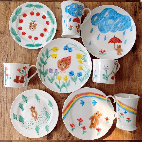 Load image into Gallery viewer, RACA&#39;s Little Bear Collection Some More Plates in Little Forest
