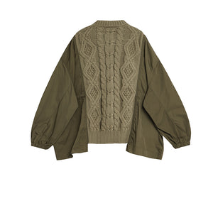 CSC BOUTIQUE  TEDDY QUILTED JACKET - MOSS GREEN