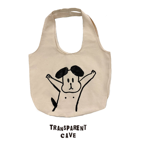 Load image into Gallery viewer, AKITTO x Transparent Cave Happy Dog Tote Bag
