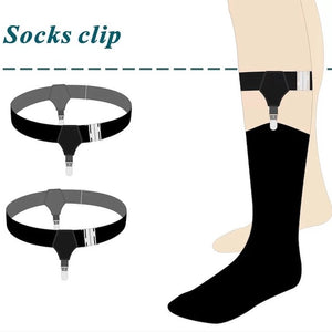 Illusion - Sock Clips (Garters Belt Grips Suspender with Metal Clips)