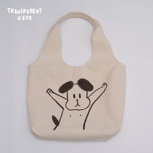 AKITTO x Transparent Cave Happy Dog Tote Bag