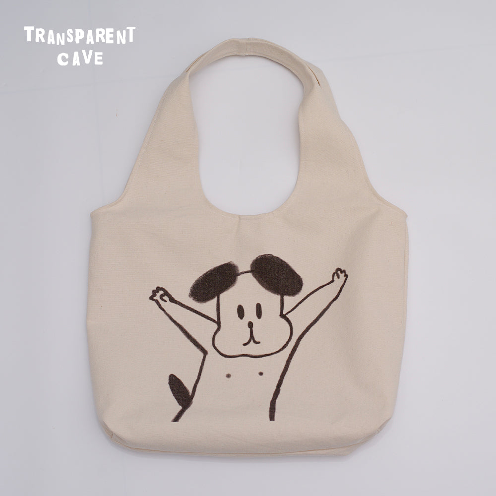 AKITTO x Transparent Cave Happy Dog Tote Bag