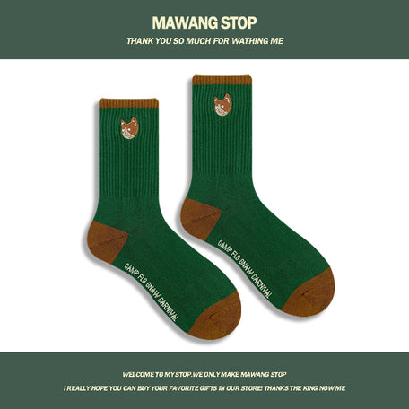 RACA Green Cat Socks