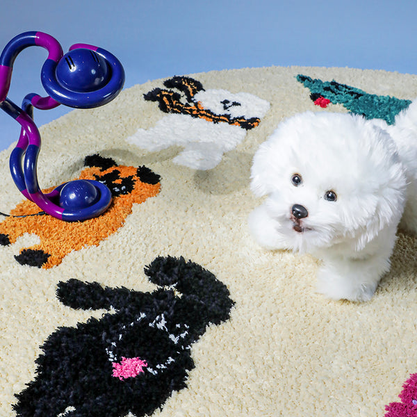 Load image into Gallery viewer, CeeMee Designer Rug - Quirky Dogs

