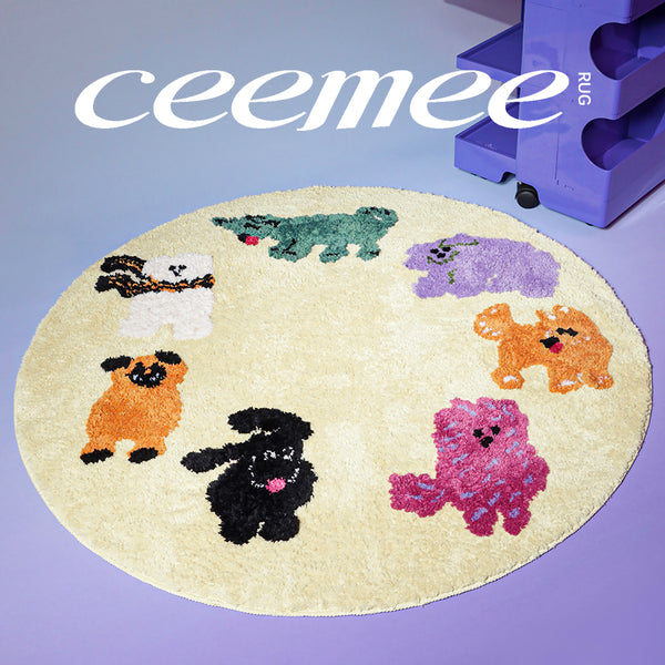 Load image into Gallery viewer, CeeMee Designer Rug - Quirky Dogs
