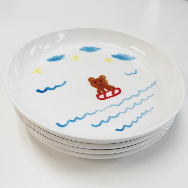 Load image into Gallery viewer, RACA&#39;s Little Bear&#39;s Visit 18cm Ceramic Dessert Plate
