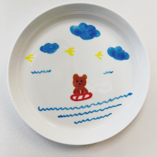 Load image into Gallery viewer, RACA&#39;s Little Bear&#39;s Visit 18cm Ceramic Dessert Plate
