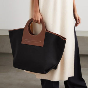 HANGUER Ring Canvas x Vegan Leather Tote