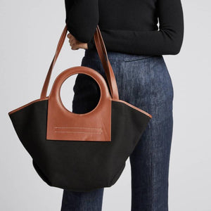 HANGUER Ring Canvas x Vegan Leather Tote