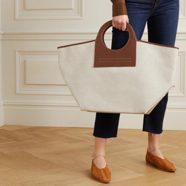 Load image into Gallery viewer, HANGUER Ring Canvas x Vegan Leather Tote
